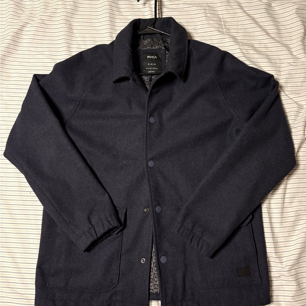 RVCA Men's Dark Blue Shirt Jacket